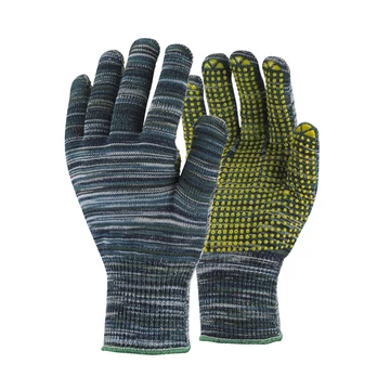 Kesztyű kötött duplaszálas gumírozott mandzsetta (100% pamut) TOP COT2 PREMIUM, fehér, 10