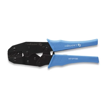 Érvéghüvely krimpelő fogó, racsnis, csúszósaruhoz, 1,5-6  mm², HÖGERT HT1P192