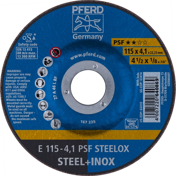 Tisztítókorong E 115-4,1 PSF STEELOX