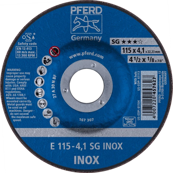 Tisztítókorong E 115-4,1 SG INOX