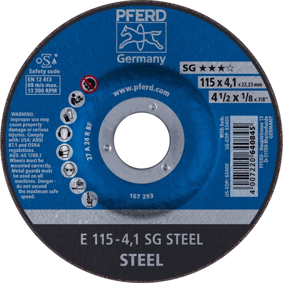 Tisztítókorong E 115-4,1 SG STEEL