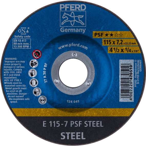 Tisztítókorong E 115-7 PSF STEEL