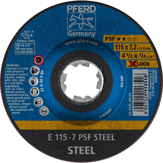 Tisztítókorong E 115-7 PSF STEEL/X-LOCK