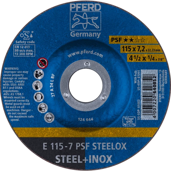 Tisztítókorong E 115-7 PSF STEELOX
