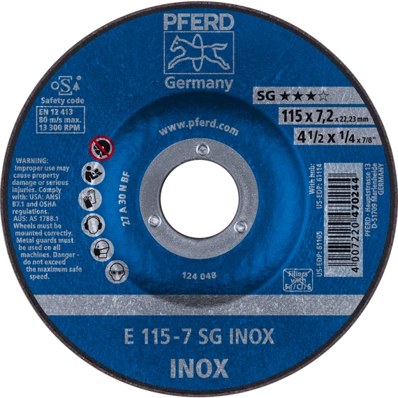 Tisztítókorong E 115-7 SG INOX