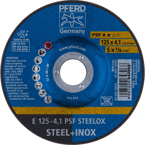 Tisztítókorong E 125-4,1 PSF STEELOX