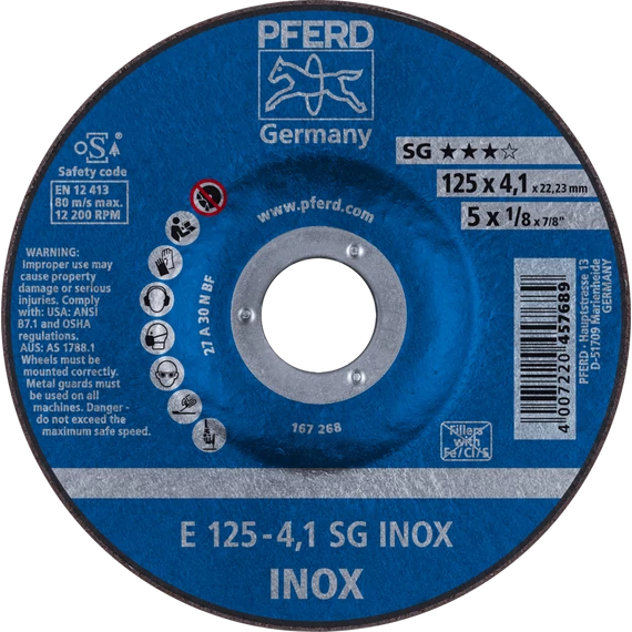 Tisztítókorong E 125-4,1 SG INOX