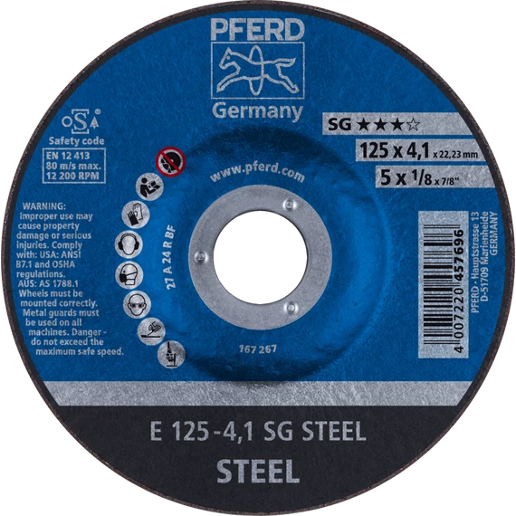 Tisztítókorong E 125-4,1 SG STEEL