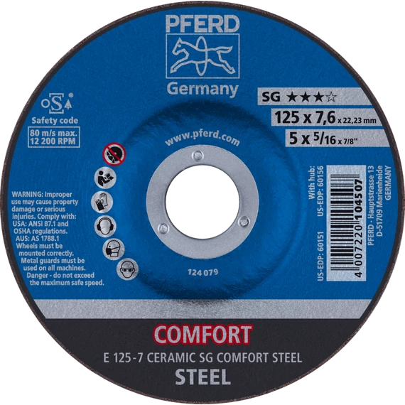 Tisztítókorong E 125-7 CERAMIC SG COMFORT STEEL