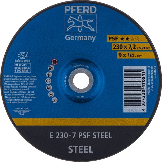 Tisztítókorong E 230-7 PSF STEEL