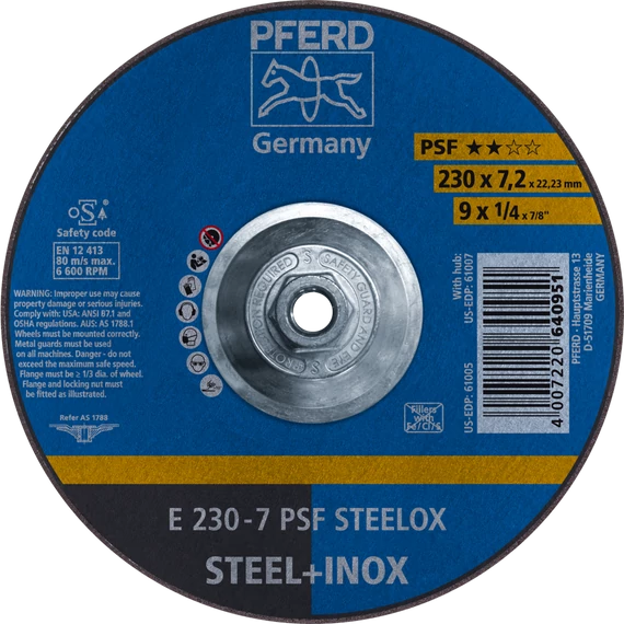 Tisztítókorong E 230-7 PSF STEELOX
