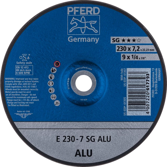 Tisztítókorong E 230-7 SG ALU