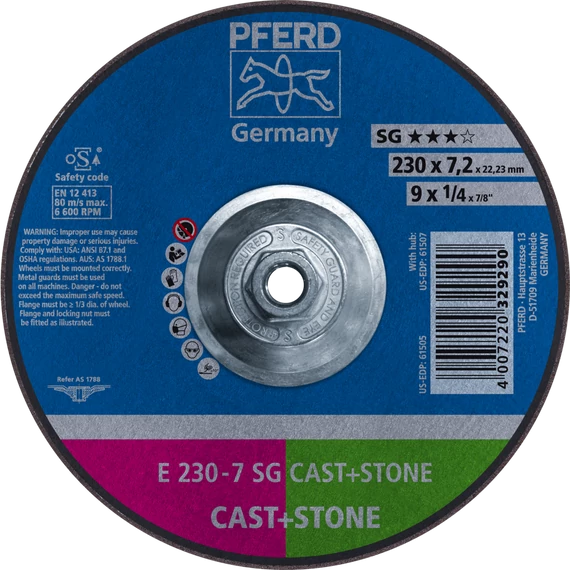 Tisztítókorong E 230-7 SG CAST+STONE