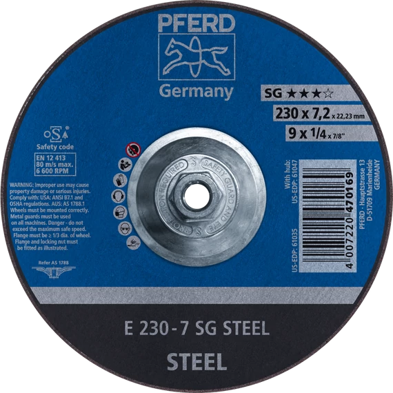 Tisztítókorong E 230-7 SG STEEL