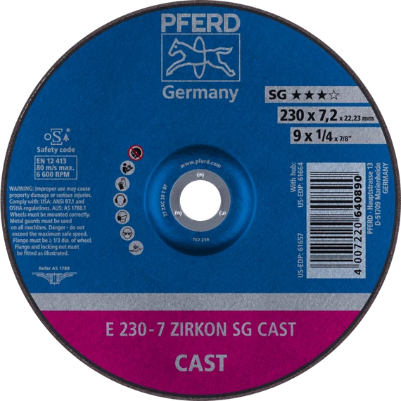 Tisztítókorong E 230-7 ZIRKON SG CAST