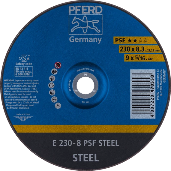 Tisztítókorong E 230-8 PSF STEEL