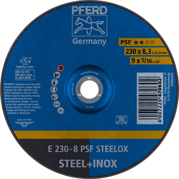 Tisztítókorong E 230-8 PSF STEELOX