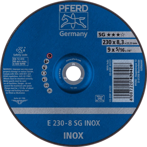 Tisztítókorong E 230-8 SG INOX