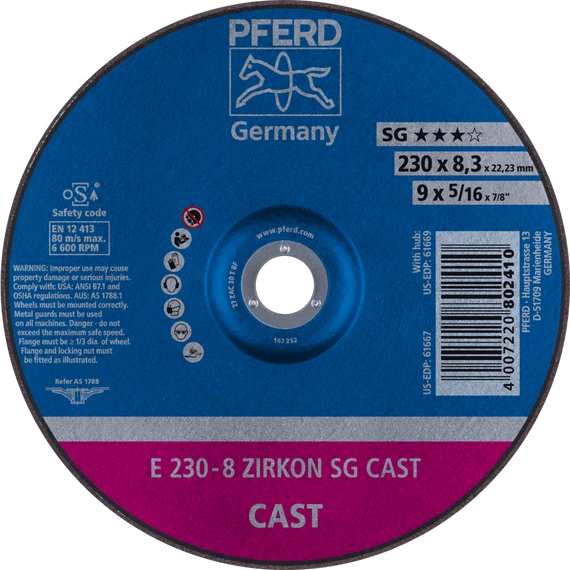 Tisztítókorong E 230-8 ZIRKON SG CAST