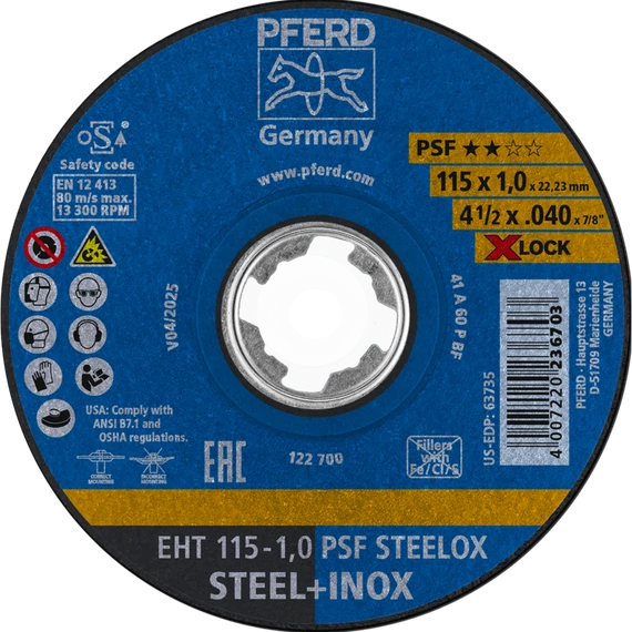 Vágókorong EHT 115-1,0 PSF STEELOX/X-LOCK