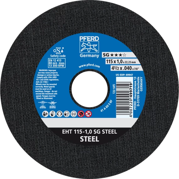 Vágókorong EHT 115-1,0 SG STEEL