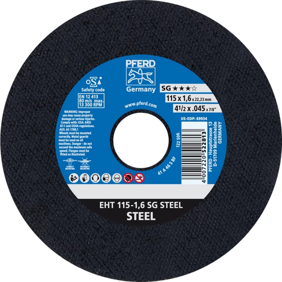 Vágókorong EHT 115-1,6 SG STEEL