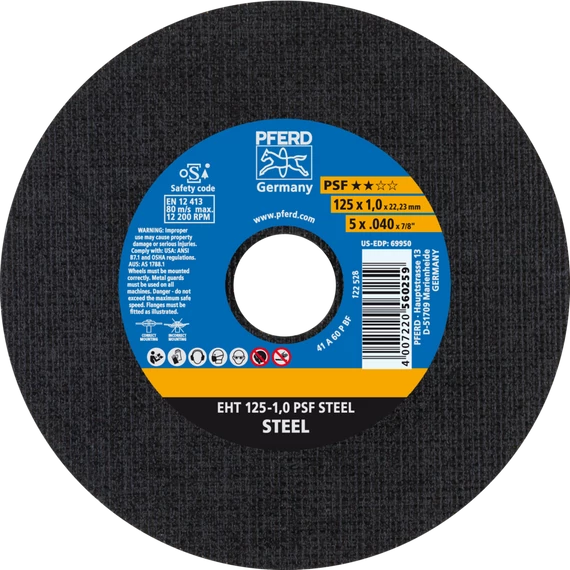 Vágókorong EHT 125-1,0 PSF STEEL